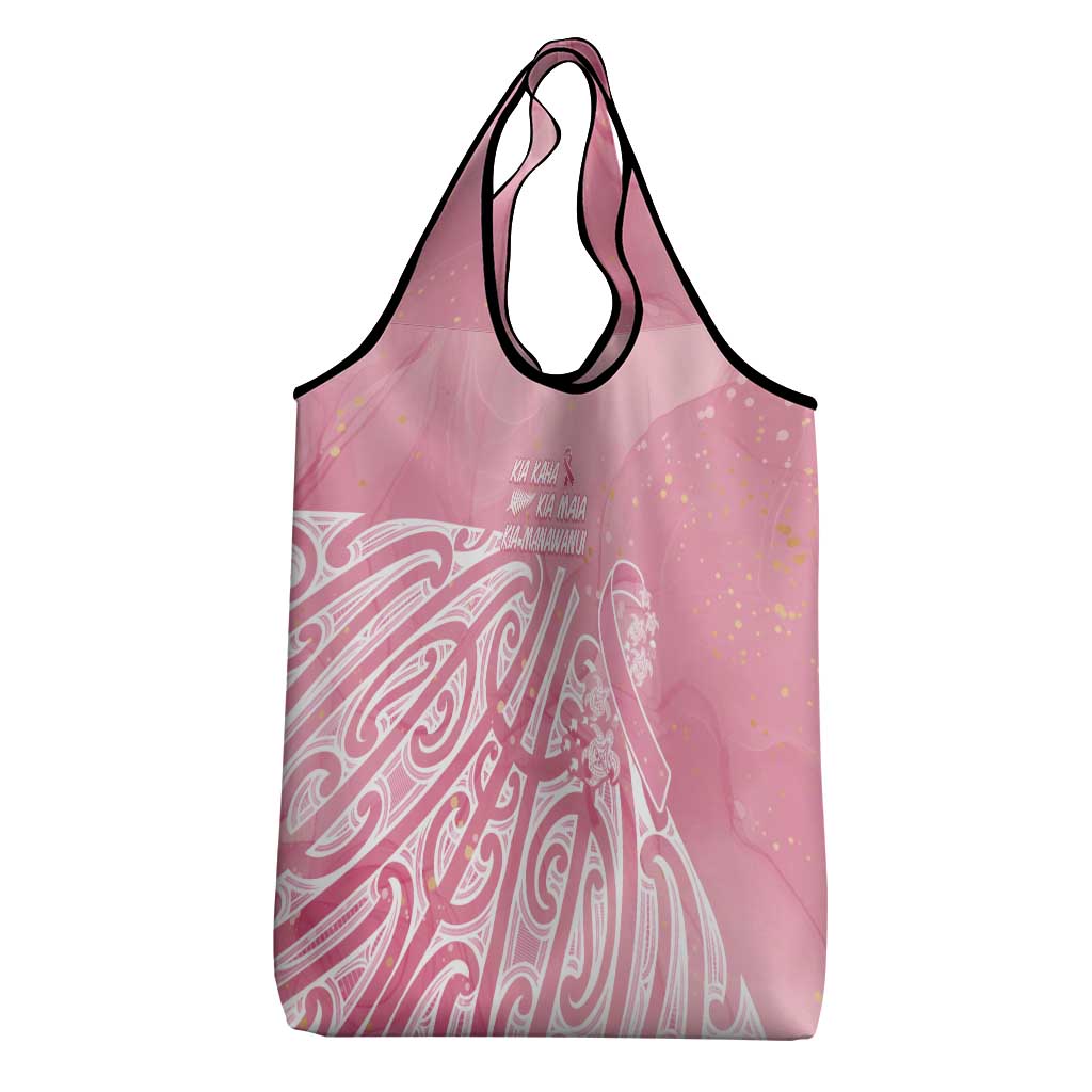 Breast Cancer Awareness Maori Grocery Bag Kia Kaha Kia Maia Kia Manawanui - Polynesian Pride