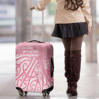 Breast Cancer Awareness Maori Luggage Cover Kia Kaha Kia Maia Kia Manawanui - Polynesian Pride