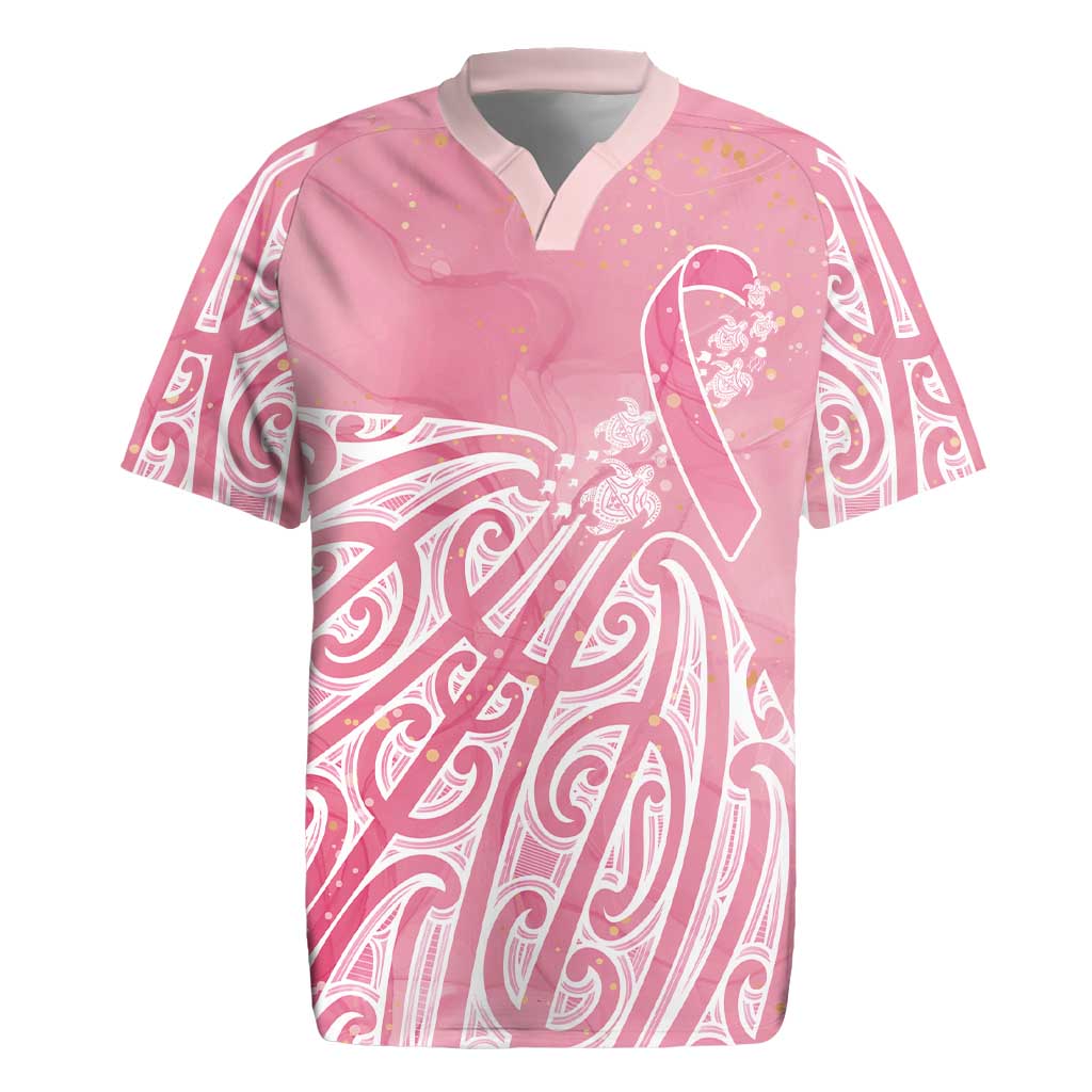 Breast Cancer Awareness Maori Rugby Jersey Kia Kaha Kia Maia Kia Manawanui - Polynesian Pride