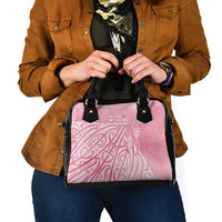 Breast Cancer Awareness Maori Shoulder Handbag Kia Kaha Kia Maia Kia Manawanui - Polynesian Pride