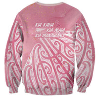 Breast Cancer Awareness Maori Sweatshirt Kia Kaha Kia Maia Kia Manawanui - Polynesian Pride