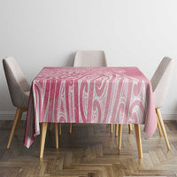 Breast Cancer Awareness Maori Tablecloth Kia Kaha Kia Maia Kia Manawanui - Polynesian Pride