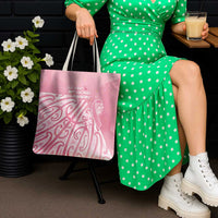 Breast Cancer Awareness Maori Tote Bag Kia Kaha Kia Maia Kia Manawanui - Polynesian Pride