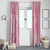 Breast Cancer Awareness Maori Window Curtain Kia Kaha Kia Maia Kia Manawanui - Polynesian Pride
