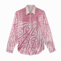 Breast Cancer Awareness Maori Women Casual Shirt Kia Kaha Kia Maia Kia Manawanui - Polynesian Pride