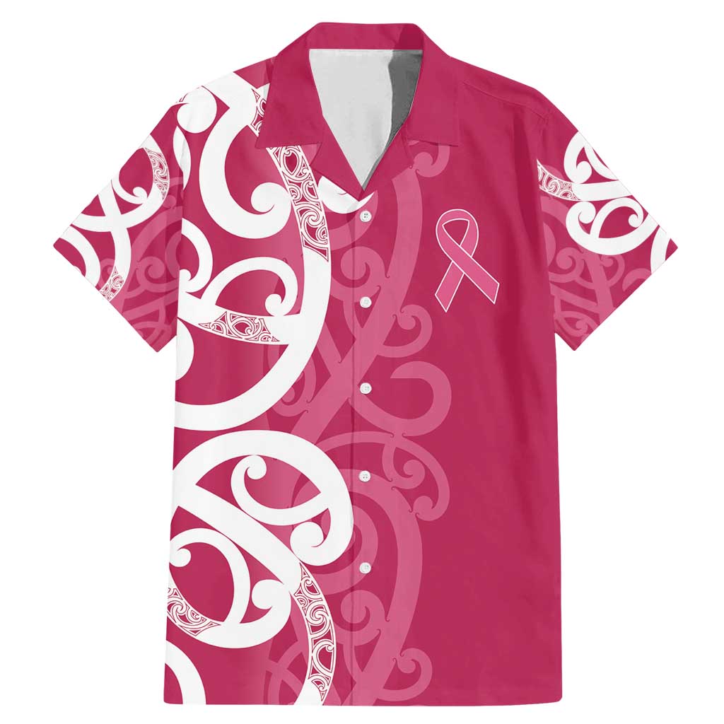 Breast Cancer Awareness Maori Family Matching Mermaid Dress and Hawaiian Shirt Koru Kowhaiwhai - Polynesian Pride