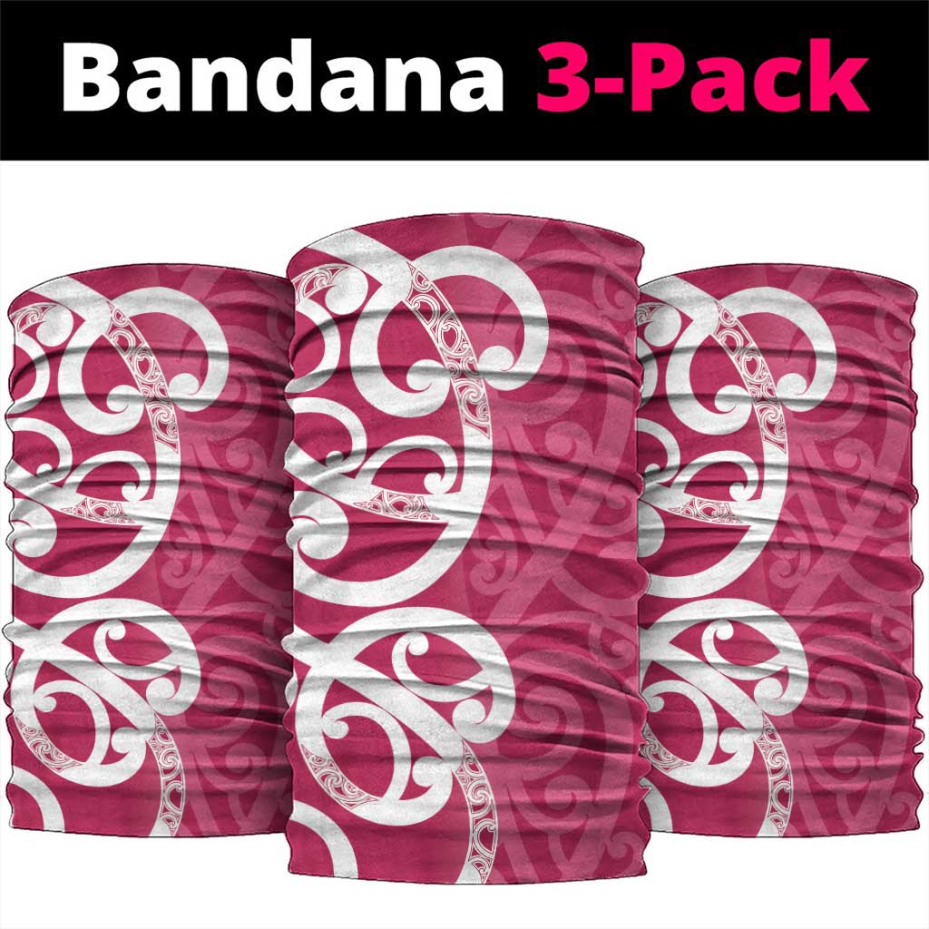 Breast Cancer Awareness Maori Neck Gaiter Koru Kowhaiwhai - Polynesian Pride