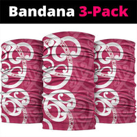 Breast Cancer Awareness Maori Neck Gaiter Koru Kowhaiwhai - Polynesian Pride