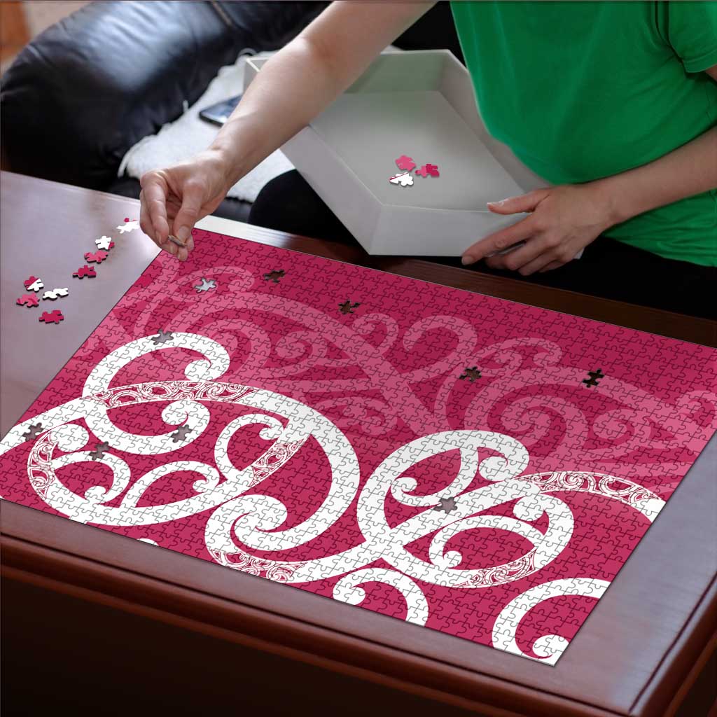 Breast Cancer Awareness Maori Puzzle Koru Kowhaiwhai - Polynesian Pride
