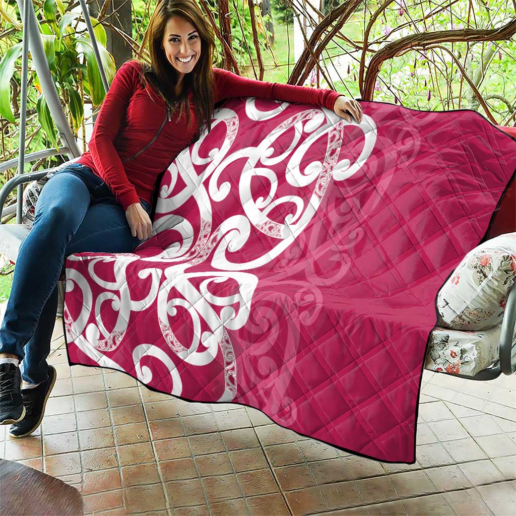 Breast Cancer Awareness Maori Quilt Koru Kowhaiwhai - Polynesian Pride