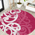 Breast Cancer Awareness Maori Round Carpet Koru Kowhaiwhai - Polynesian Pride