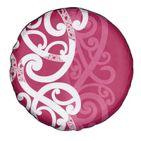 Breast Cancer Awareness Maori Spare Tire Cover Koru Kowhaiwhai - Polynesian Pride