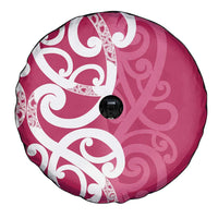 Breast Cancer Awareness Maori Spare Tire Cover Koru Kowhaiwhai - Polynesian Pride