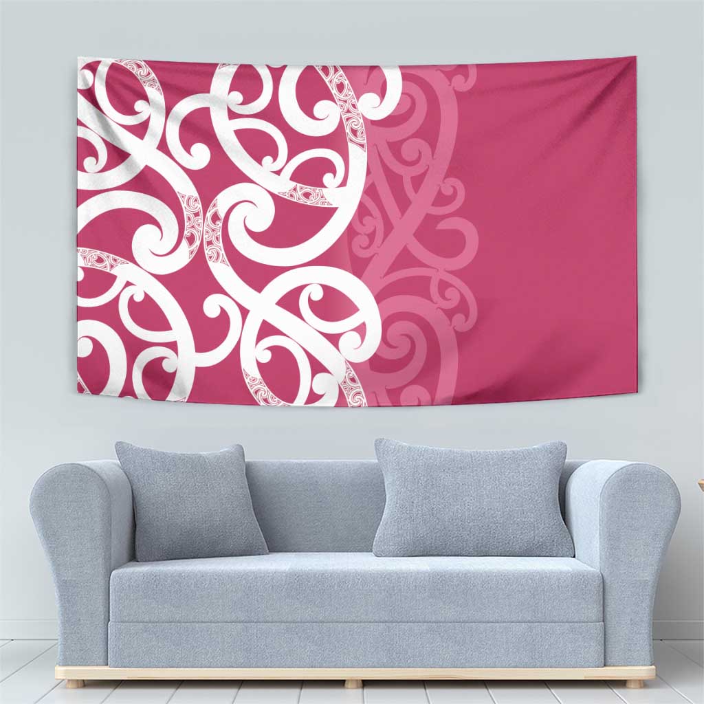 Breast Cancer Awareness Maori Tapestry Koru Kowhaiwhai - Polynesian Pride