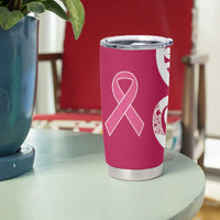 Breast Cancer Awareness Maori Tumbler Cup Koru Kowhaiwhai - Polynesian Pride