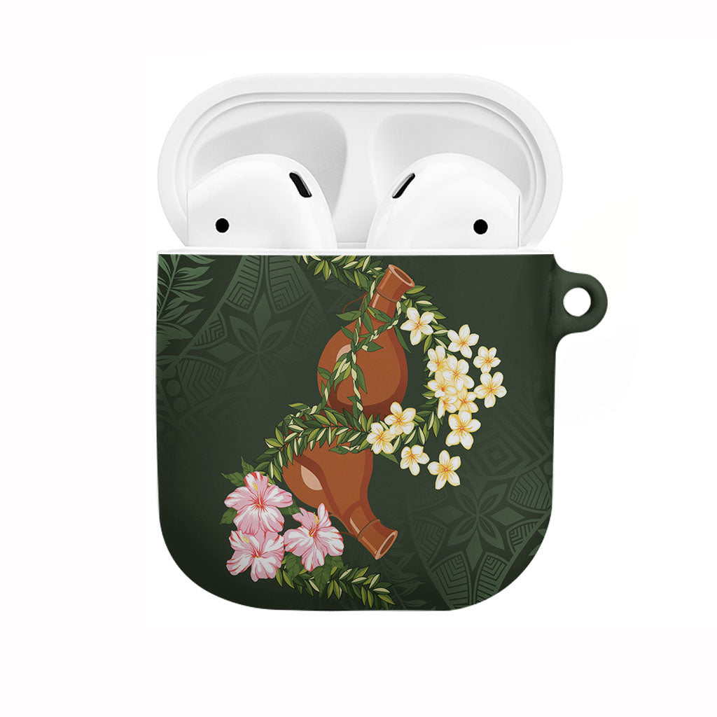 Aloha Hawaii Ipu Gourd Mix Maile Lei AirPods Case Sage Green LT7 Sage Green - Polynesian Pride