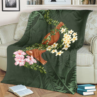 Aloha Hawaii Ipu Gourd Mix Maile Lei Blanket Sage Green LT7 - Polynesian Pride