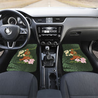 Aloha Hawaii Ipu Gourd Mix Maile Lei Car Mats Sage Green LT7 Set 2pcs - Front Sage Green - Polynesian Pride