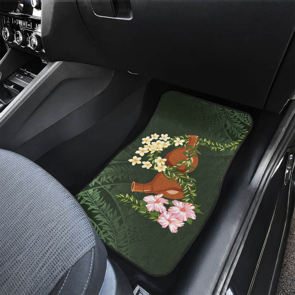 Aloha Hawaii Ipu Gourd Mix Maile Lei Car Mats Sage Green LT7 - Polynesian Pride