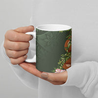 Aloha Hawaii Ipu Gourd Mix Maile Lei Ceramic Mug Sage Green LT7 - Polynesian Pride