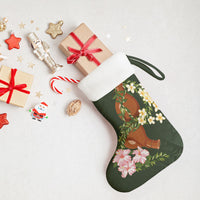 Aloha Hawaii Ipu Gourd Mix Maile Lei Christmas Stocking Sage Green LT7 - Polynesian Pride