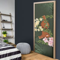Aloha Hawaii Ipu Gourd Mix Maile Lei Door Cover Sage Green LT7 - Polynesian Pride