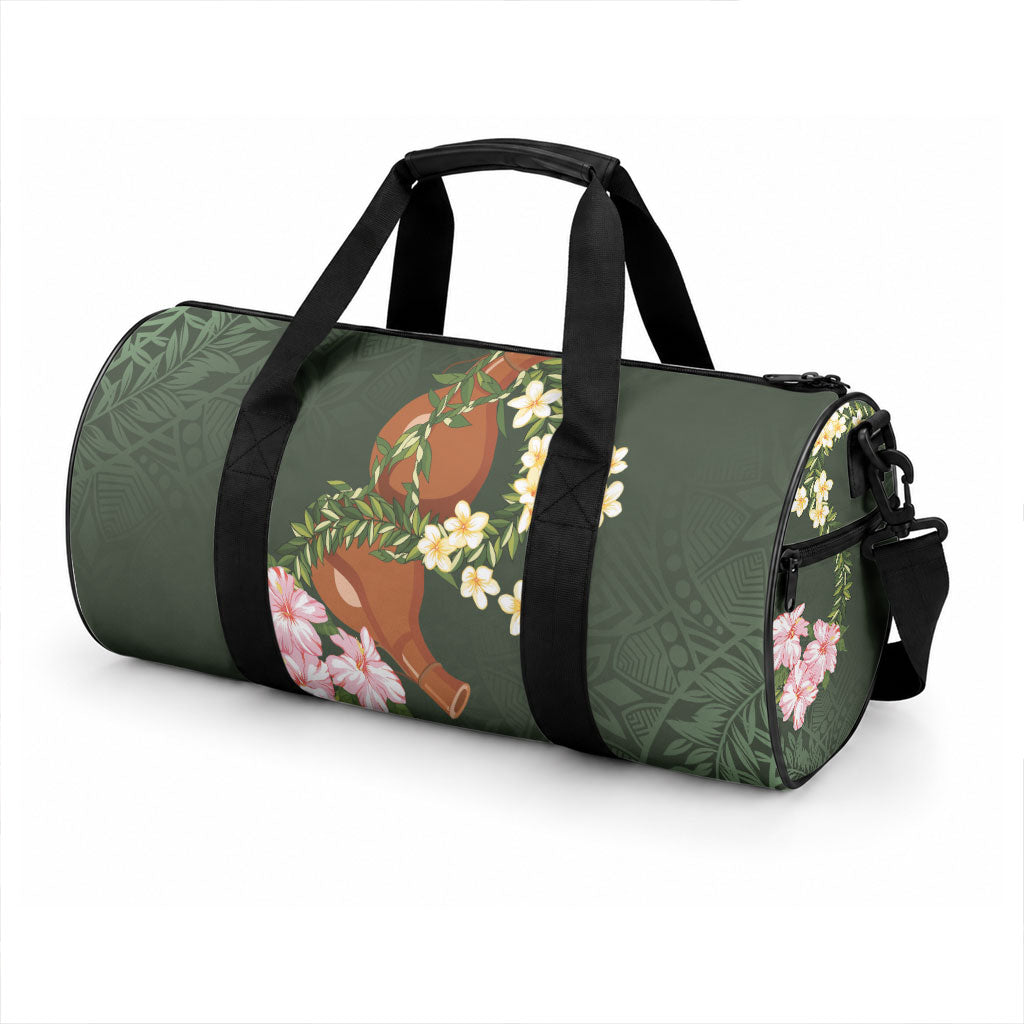 Aloha Hawaii Ipu Gourd Mix Maile Lei Duffle Bag Sage Green LT7 - Polynesian Pride