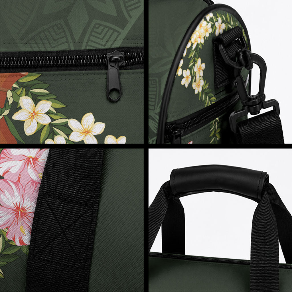 Aloha Hawaii Ipu Gourd Mix Maile Lei Duffle Bag Sage Green LT7 - Polynesian Pride