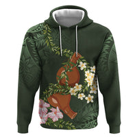Aloha Hawaii Ipu Gourd Mix Maile Lei Hoodie Sage Green LT7 Pullover Hoodie Sage Green - Polynesian Pride