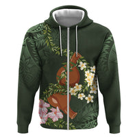 Aloha Hawaii Ipu Gourd Mix Maile Lei Hoodie Sage Green LT7 Zip Hoodie Sage Green - Polynesian Pride