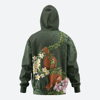 Aloha Hawaii Ipu Gourd Mix Maile Lei Hoodie Sage Green LT7 - Polynesian Pride