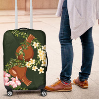 Aloha Hawaii Ipu Gourd Mix Maile Lei Luggage Cover Sage Green LT7 Sage Green - Polynesian Pride