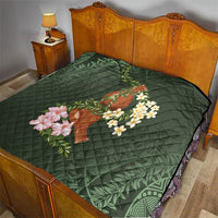Aloha Hawaii Ipu Gourd Mix Maile Lei Quilt Sage Green LT7 - Polynesian Pride