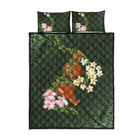 Aloha Hawaii Ipu Gourd Mix Maile Lei Quilt Bed Set Sage Green LT7 - Polynesian Pride