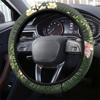 Aloha Hawaii Ipu Gourd Mix Maile Lei Steering Wheel Cover Sage Green LT7 - Polynesian Pride
