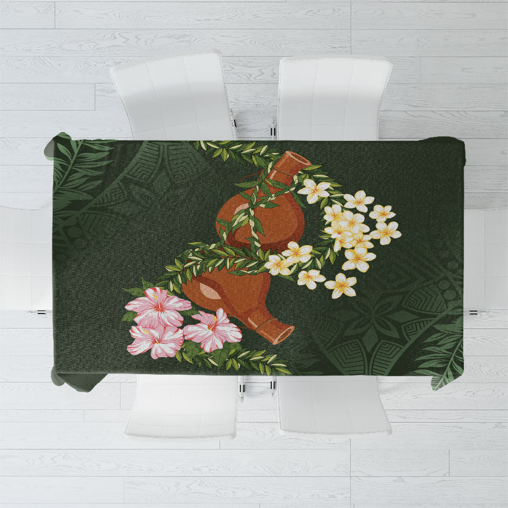 Aloha Hawaii Ipu Gourd Mix Maile Lei Tablecloth Sage Green LT7 Sage Green - Polynesian Pride
