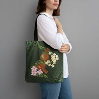 Aloha Hawaii Ipu Gourd Mix Maile Lei Tote Bag Sage Green LT7 - Polynesian Pride