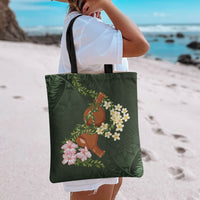 Aloha Hawaii Ipu Gourd Mix Maile Lei Tote Bag Sage Green LT7 - Polynesian Pride