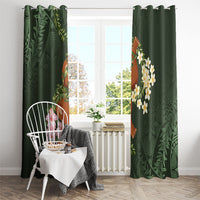 Aloha Hawaii Ipu Gourd Mix Maile Lei Window Curtain Sage Green LT7 - Polynesian Pride