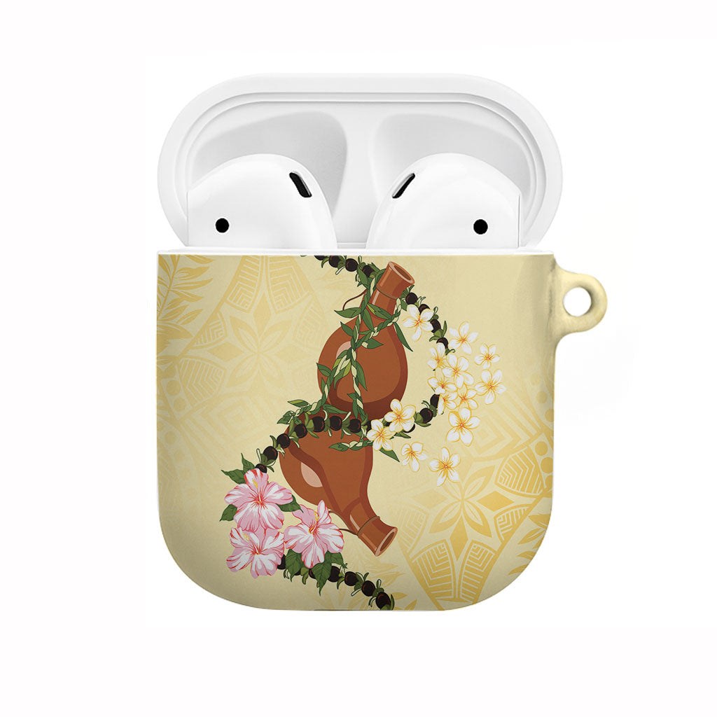 Aloha Hawaii Ipu Gourd Mix Kukui Nut Lei AirPods Case Lemon Yellow LT7 Lemon Yellow - Polynesian Pride