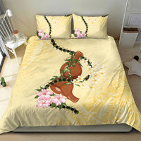 Aloha Hawaii Ipu Gourd Mix Kukui Nut Lei Bedding Set Lemon Yellow LT7 - Polynesian Pride