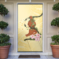 Aloha Hawaii Ipu Gourd Mix Kukui Nut Lei Door Cover Lemon Yellow LT7 Lemon Yellow - Polynesian Pride