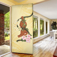 Aloha Hawaii Ipu Gourd Mix Kukui Nut Lei Door Cover Lemon Yellow LT7 - Polynesian Pride