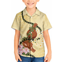 Aloha Hawaii Ipu Gourd Mix Kukui Nut Lei Hawaiian Shirt Lemon Yellow LT7 - Polynesian Pride