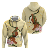 Aloha Hawaii Ipu Gourd Mix Kukui Nut Lei Hoodie Lemon Yellow LT7 - Polynesian Pride