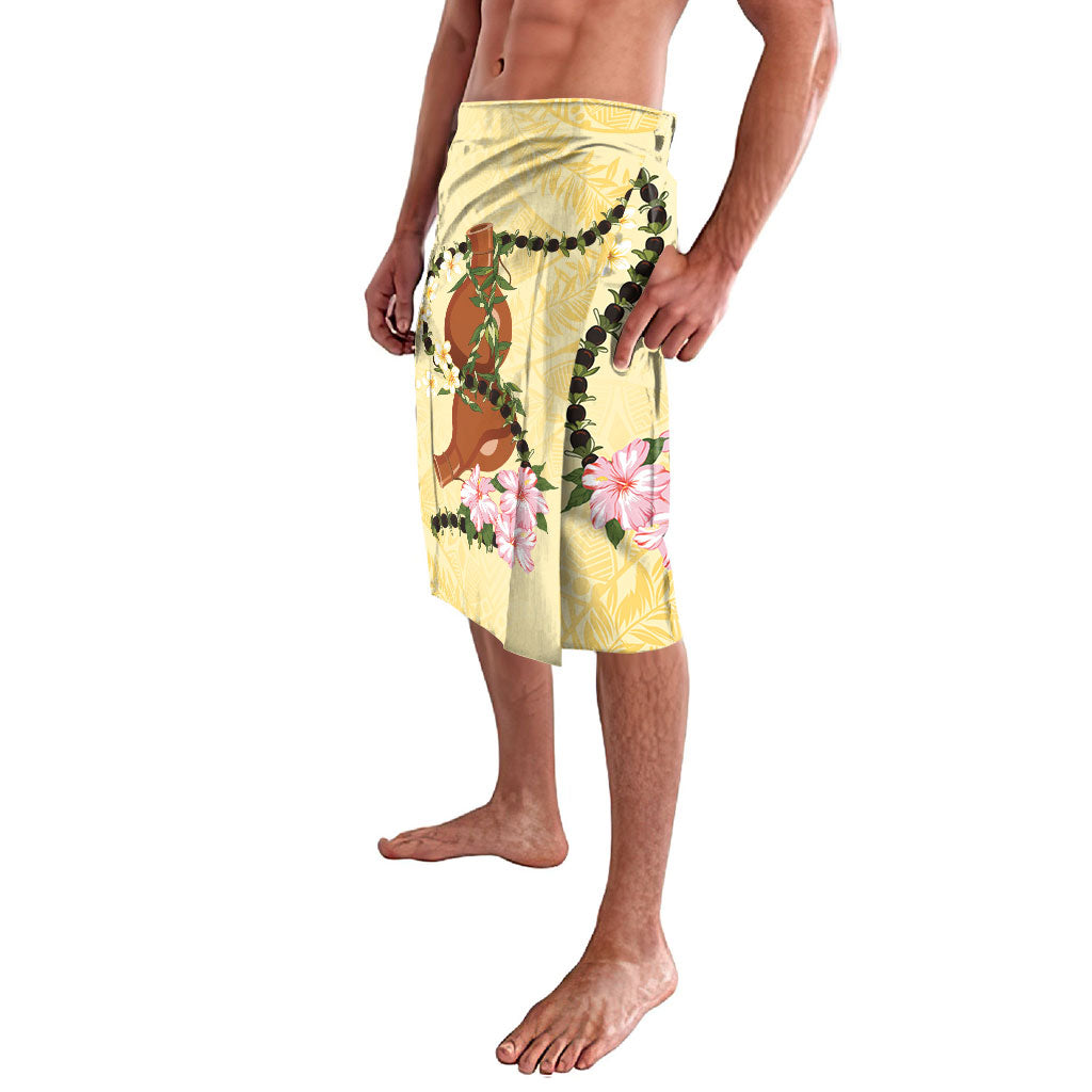 Aloha Hawaii Ipu Gourd Mix Kukui Nut Lei Lavalava Lemon Yellow LT7 - Polynesian Pride