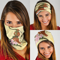 Aloha Hawaii Ipu Gourd Mix Kukui Nut Lei Neck Gaiter Lemon Yellow LT7 - Polynesian Pride
