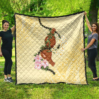 Aloha Hawaii Ipu Gourd Mix Kukui Nut Lei Quilt Lemon Yellow LT7 - Polynesian Pride
