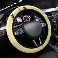 Aloha Hawaii Ipu Gourd Mix Kukui Nut Lei Steering Wheel Cover Lemon Yellow LT7 Universal Fit Lemon Yellow - Polynesian Pride