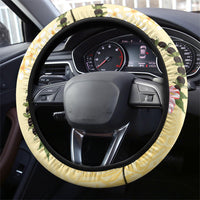Aloha Hawaii Ipu Gourd Mix Kukui Nut Lei Steering Wheel Cover Lemon Yellow LT7 - Polynesian Pride